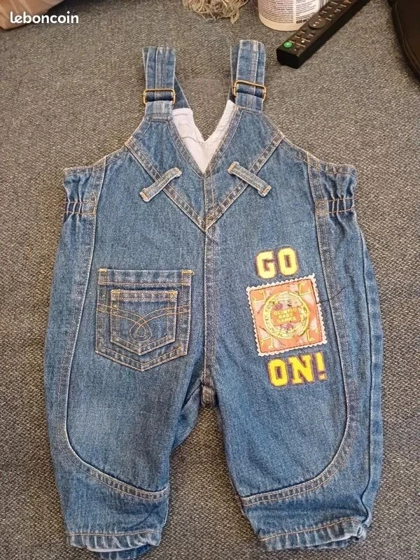 1-year-old denim overalls – photo 2
